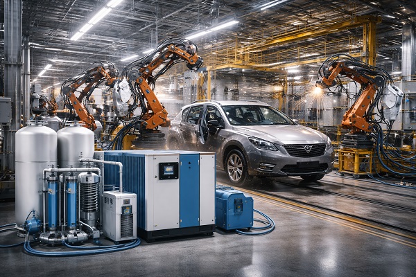 نقش کمپرسور در خطوط تولید خودروسازی