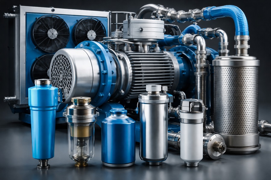 همیت فیلترها و سیستم‌های تهویه در کمپرسورهای هوای فشرده